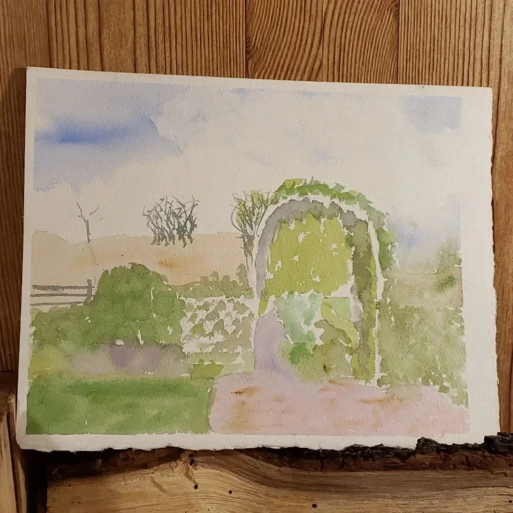 Serene Landscape Watercolor Wall Art